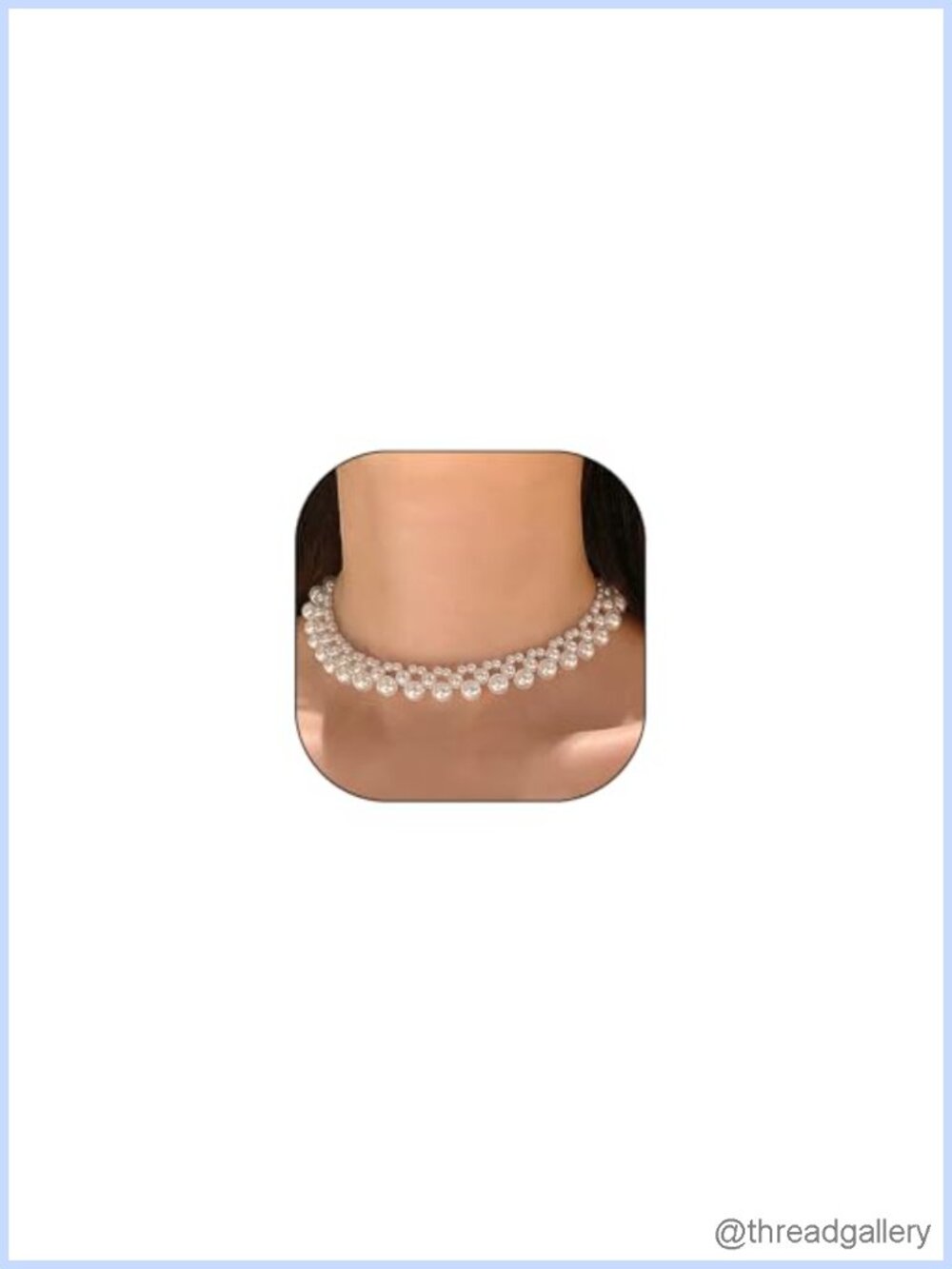 Pearl Statement Choker Necklace Dainty Cluster Round Beads Wedding Bridal